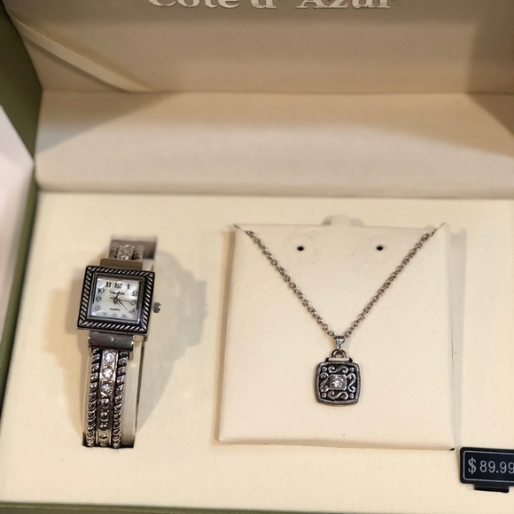 NEW Cote d’ Azur Watch and Necklace Set - Picture 2 of 6
